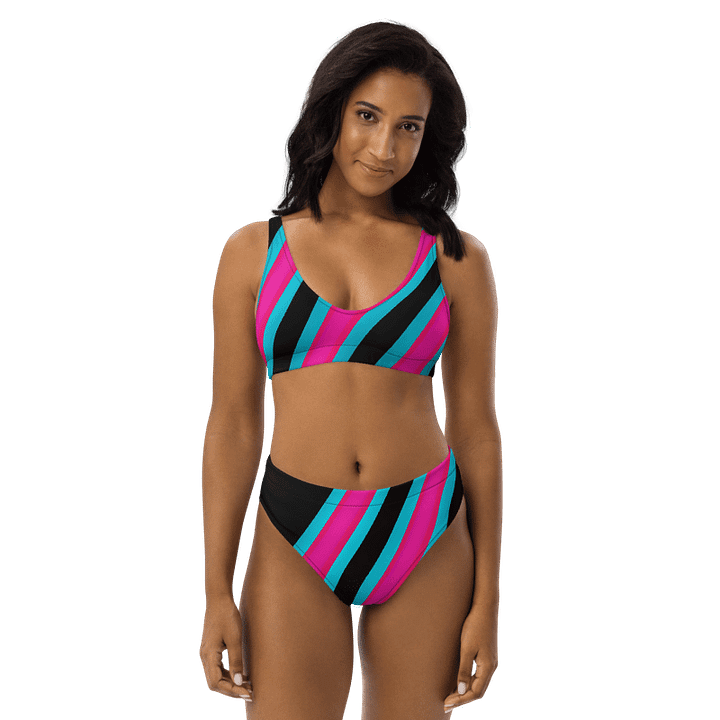Cyber Pink Surf Stripe Bikini product image (1)