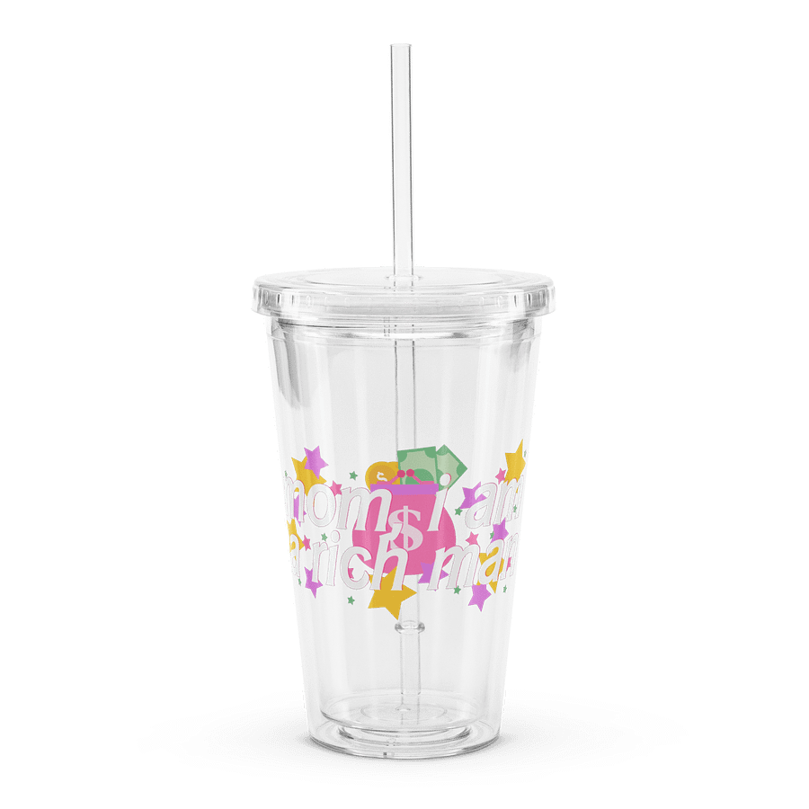 A Rich Man - Clear Plastic Tumbler product image (1)