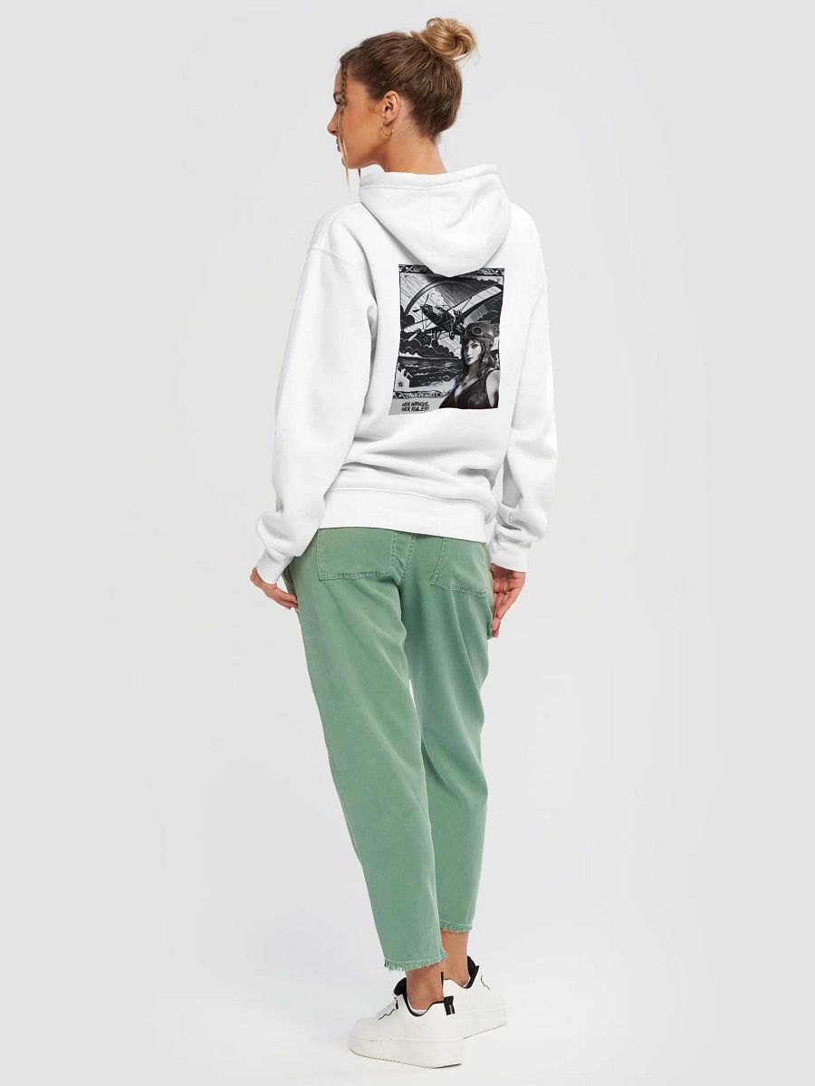 Her Wings, Her Rules - Vintage Aviation Flapper Rear Graphic - Hoodie product image (48)