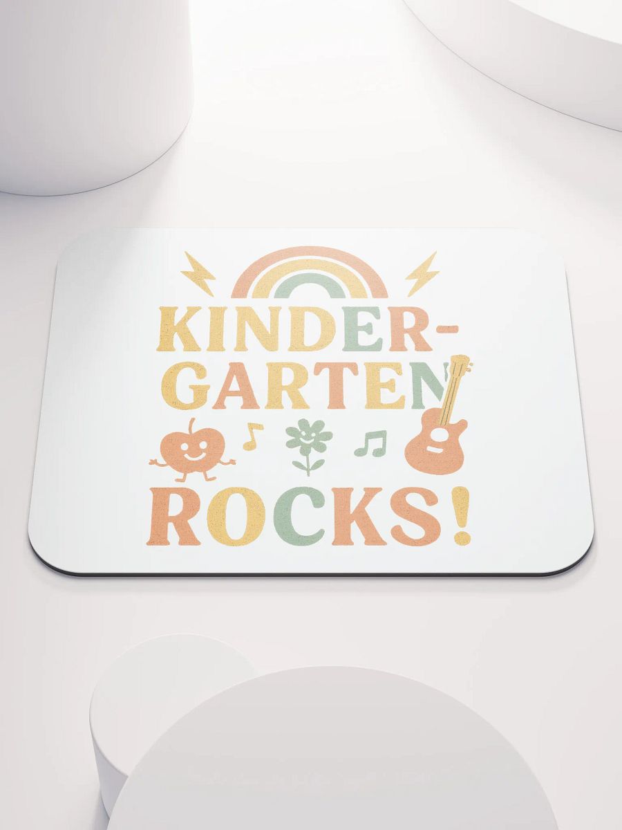 Kindergarten Rocks! Mouse Pad – Fun & Bright Teacher Desk Mat product image (1)