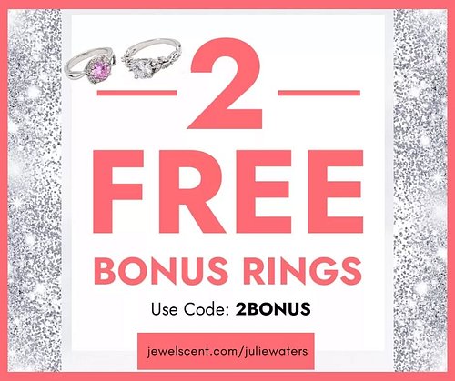 Double the sparkle! Treat yourself to 2 FREE bonus rings!

💎  jewelscent.com/juliewaters
link in bio

To claim your free ring...