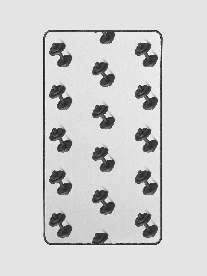 White Dumbbell Desk Mat product image (2)