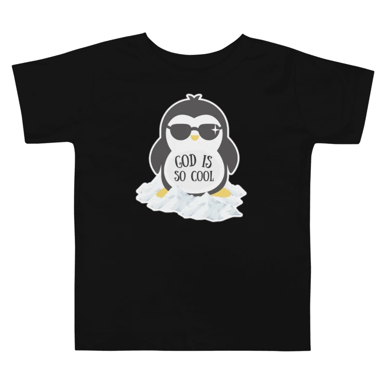 God Is So Cool Penguin Toddler T-Shirt product image (3)