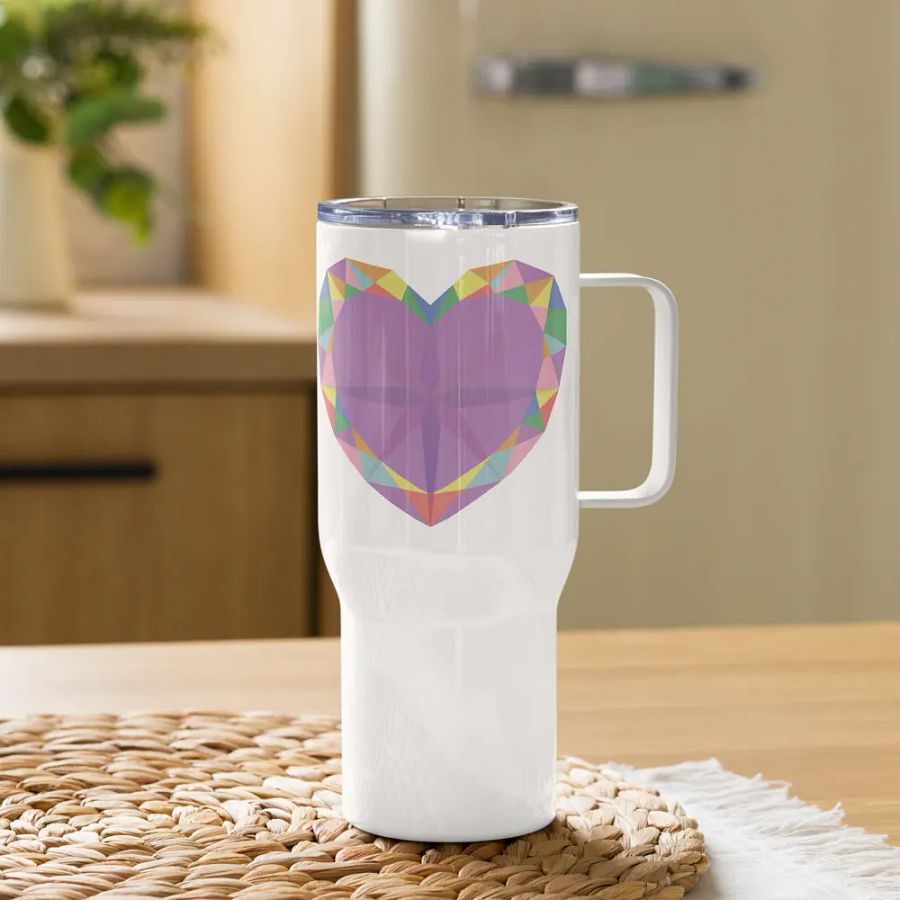 Crystal Pride Heart Insulated Cup with Handle product image (11)