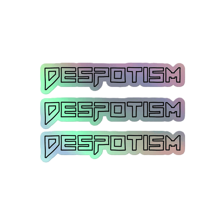 DESPOTISM Logo Holographic Sticker Sheet product image (1)
