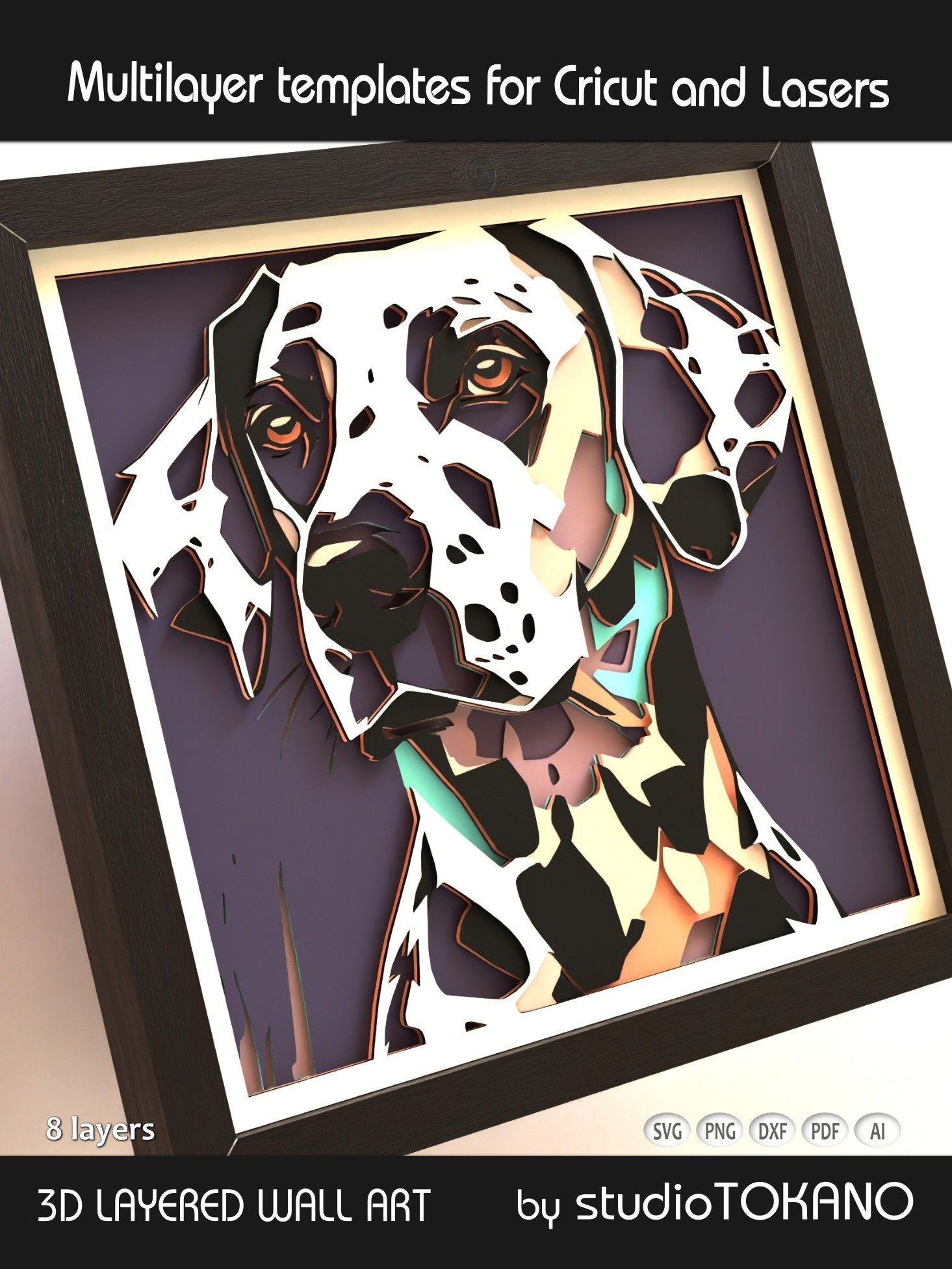 Dalmation Dog 3D Cut File product image (2)