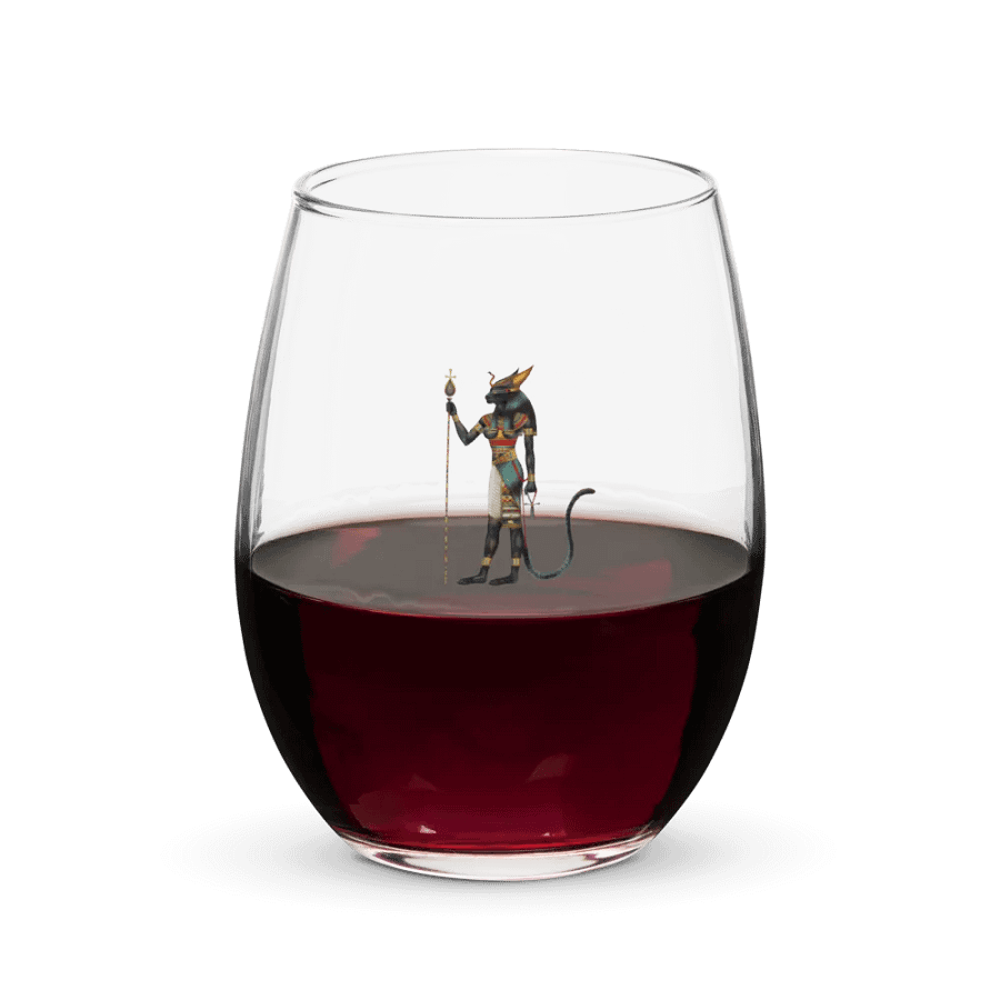 Bastet - The Egyptian Cat Goddess Stemless Water / Wine Glass product image (5)
