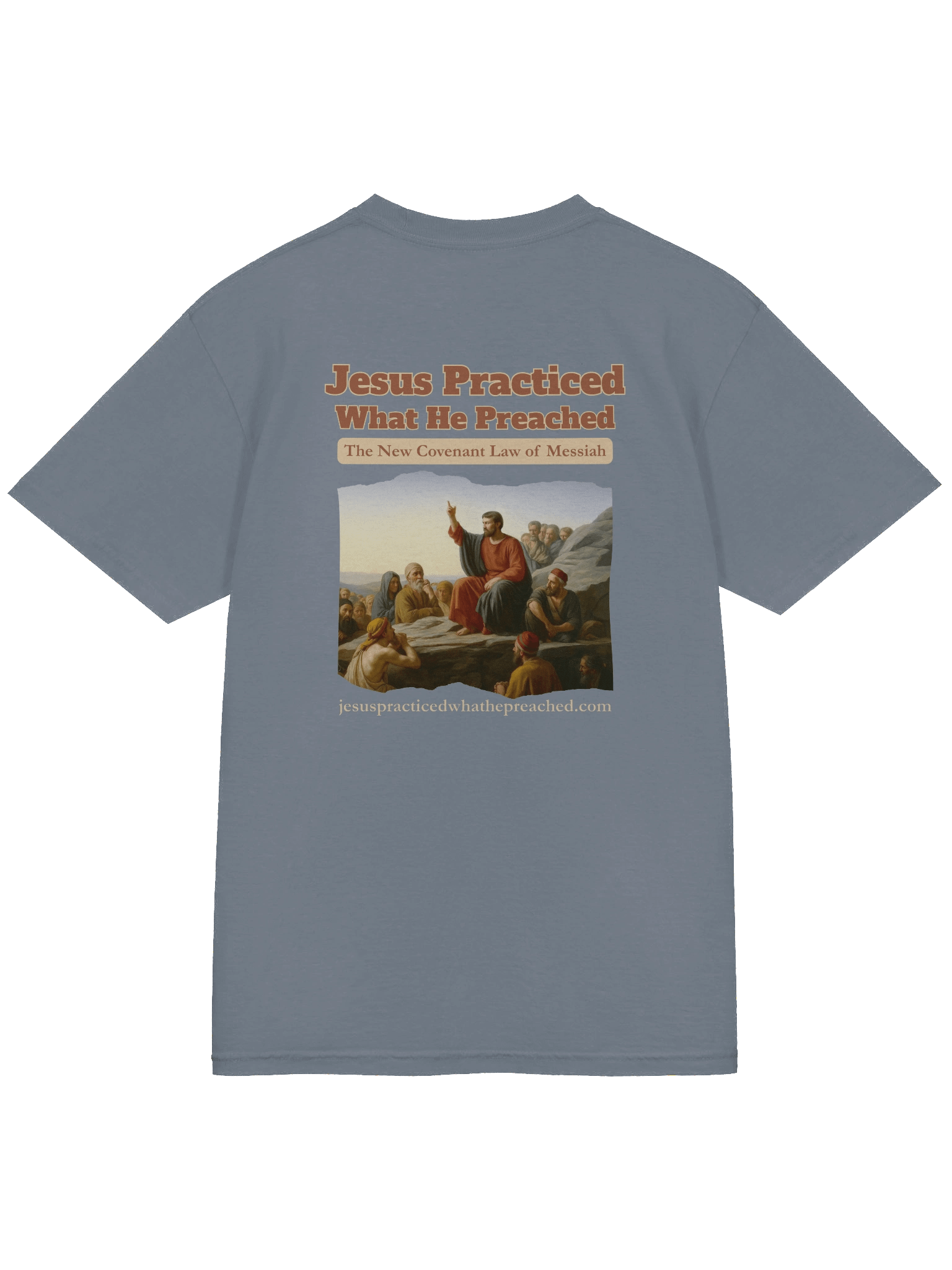 Jesus Practiced What He Preached Relaxed Heavyweight Tee product image (4)