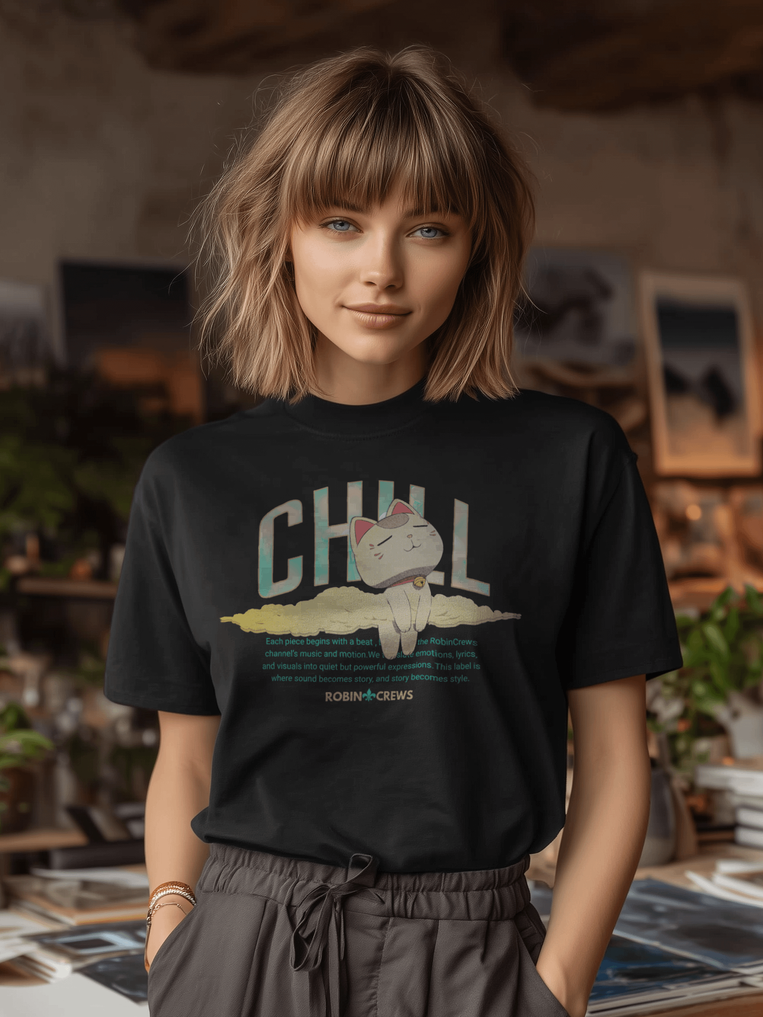 Chill Cat T Shirt Robin Crews product image (2)