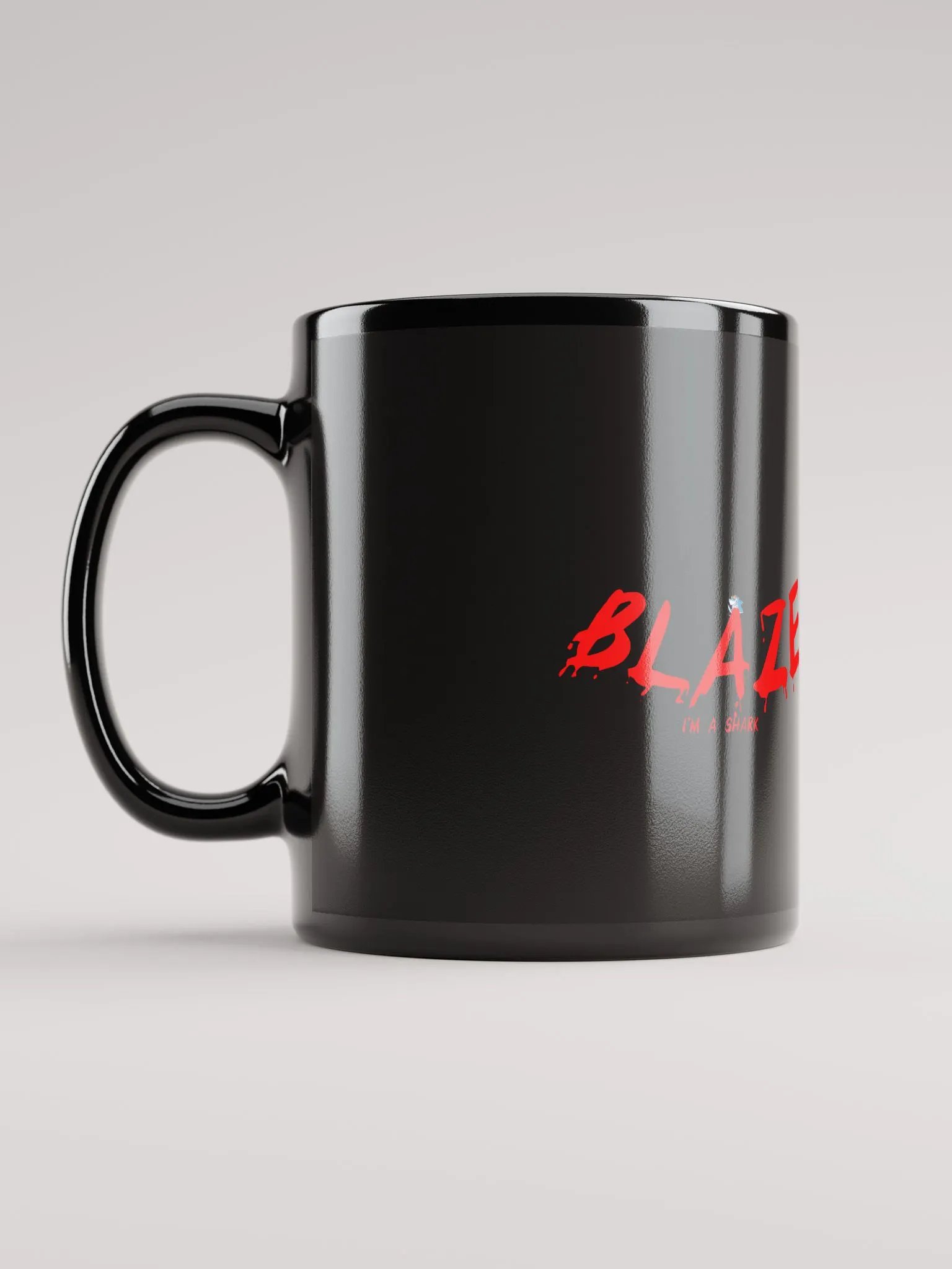 Blaze I am shark black mug product image (11)