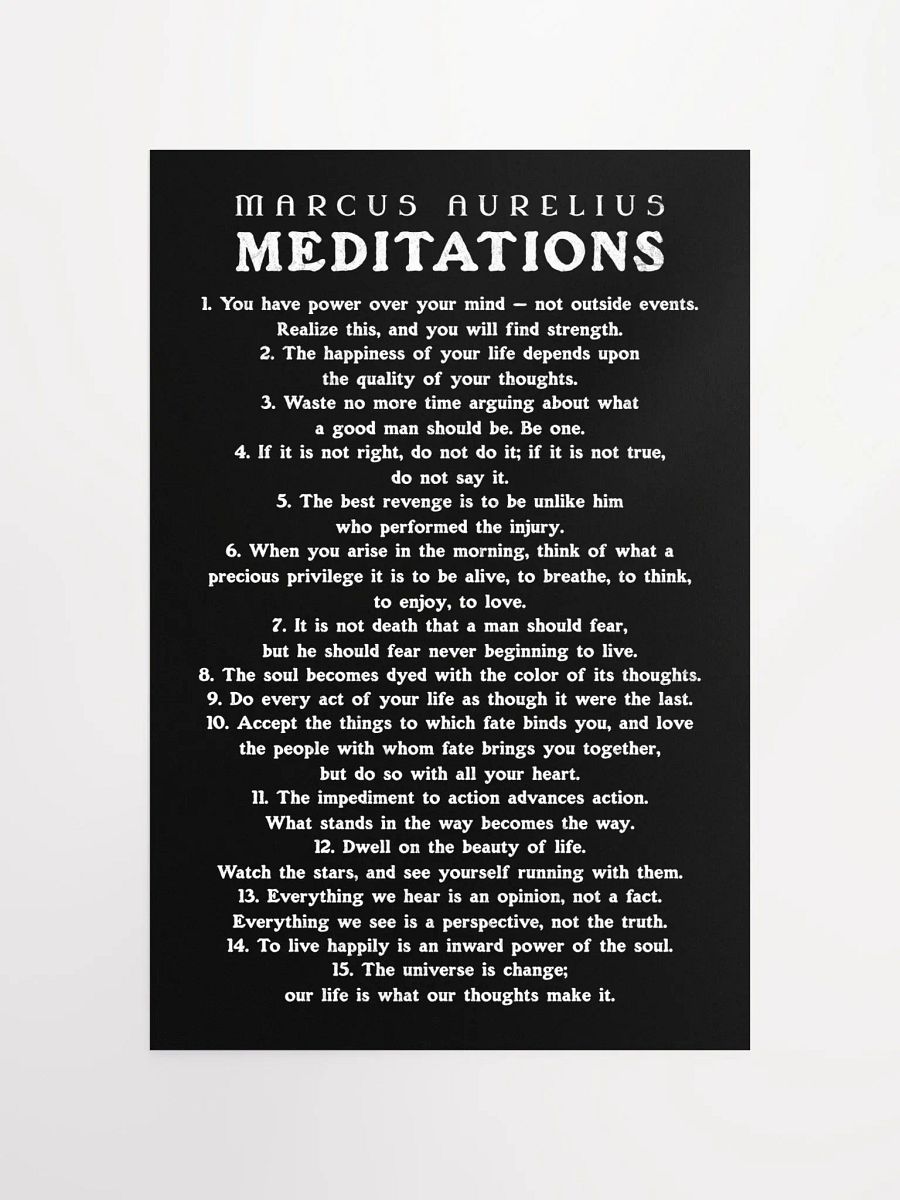 Marcus Aurelius Meditations Matte Paper Poster product image (7)