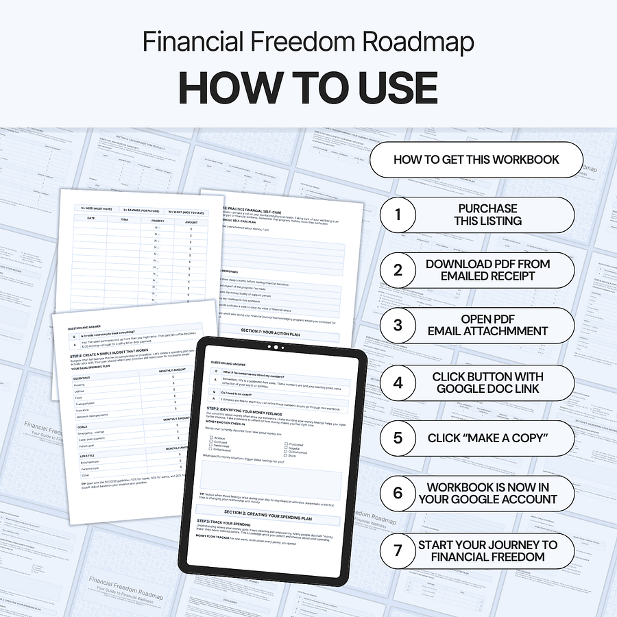 Financial Freedom Roadmap - Google Docs product image (7)