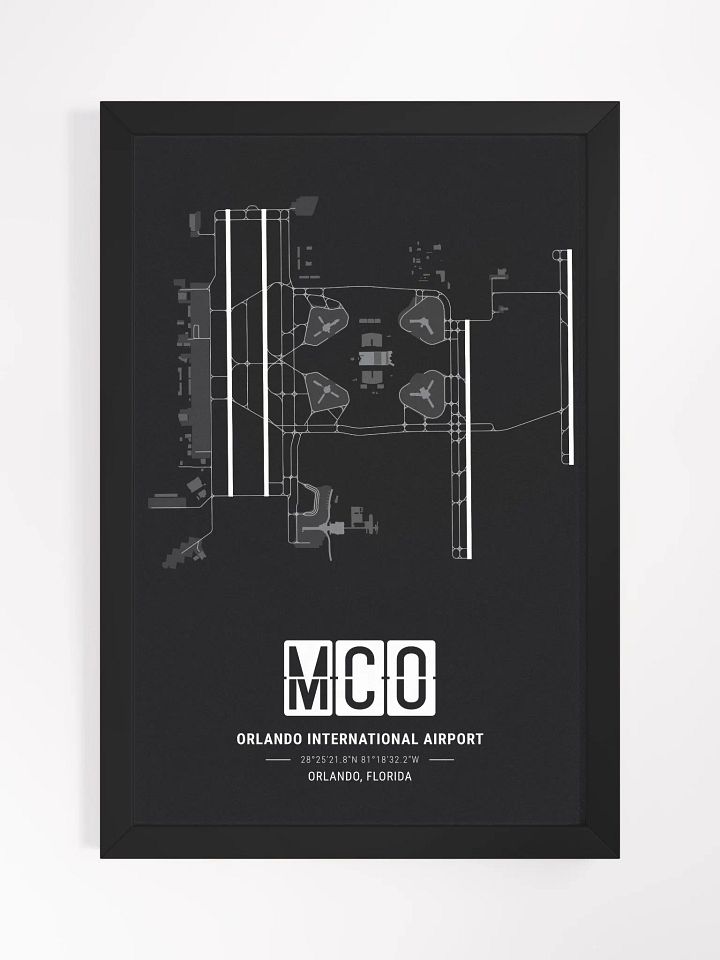 Framed Airport MCO Premium Map On Matt Paper product image (1)