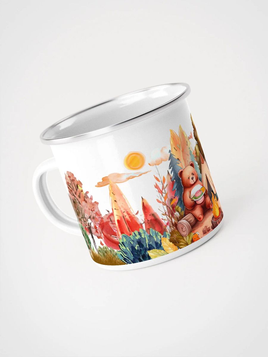 Classic Camping Bear Enamel Mug | Adventure-Inspired Drinkware product image (4)