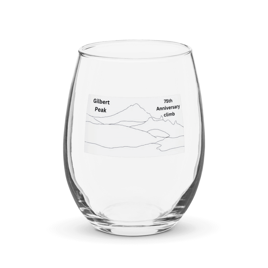 Gilbert Peak wine glass (75th Anniversary climb) product image (1)