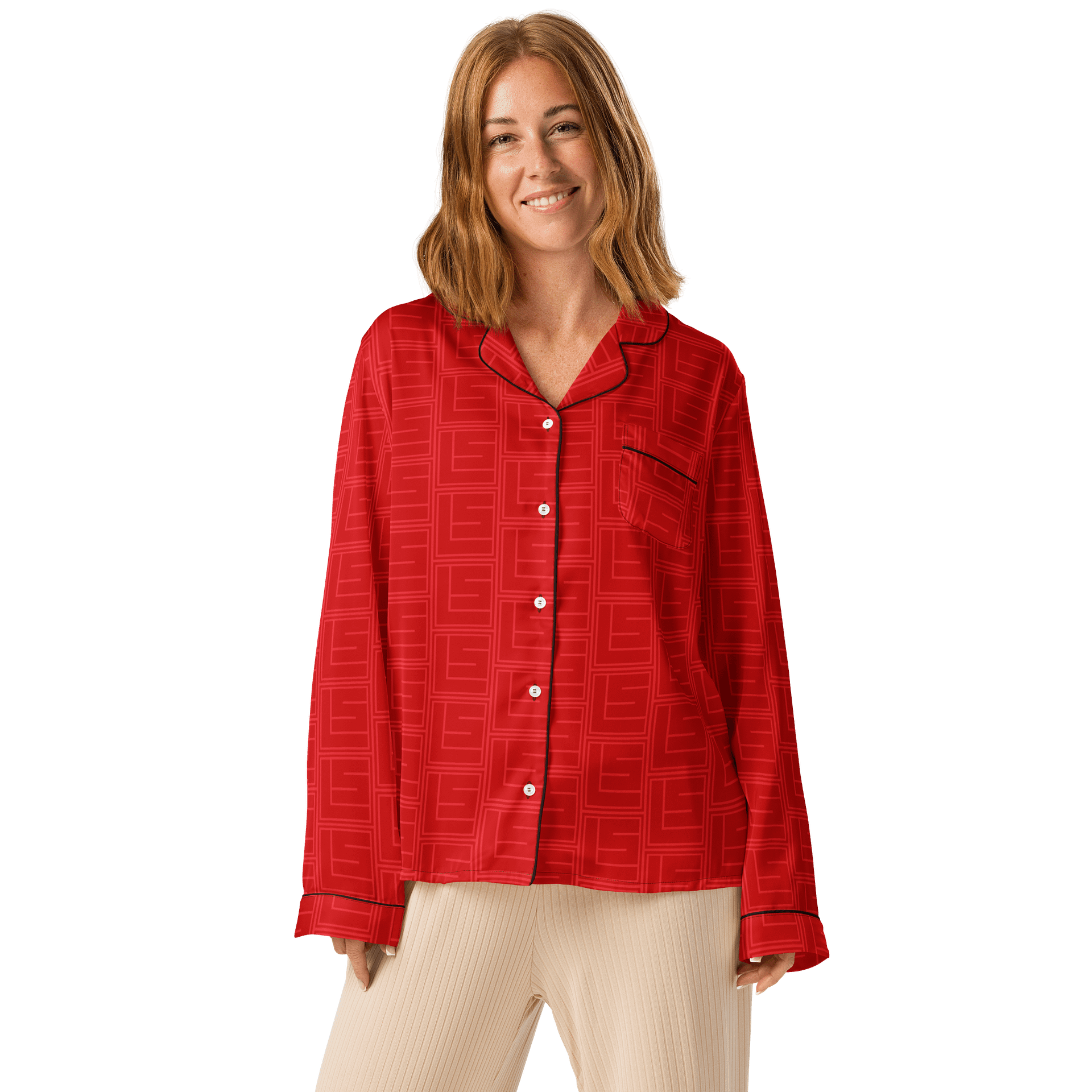 Red Square Pajama Top product image (1)