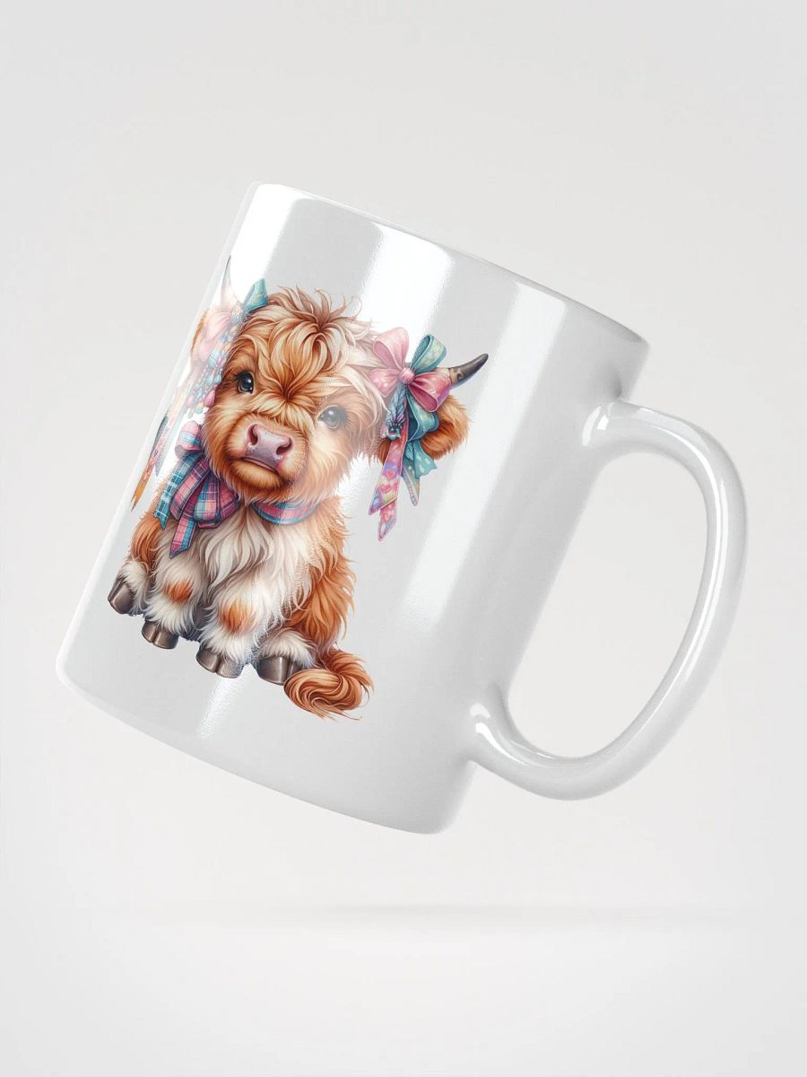 Plaid Princess Cow White Glossy Mug product image (3)