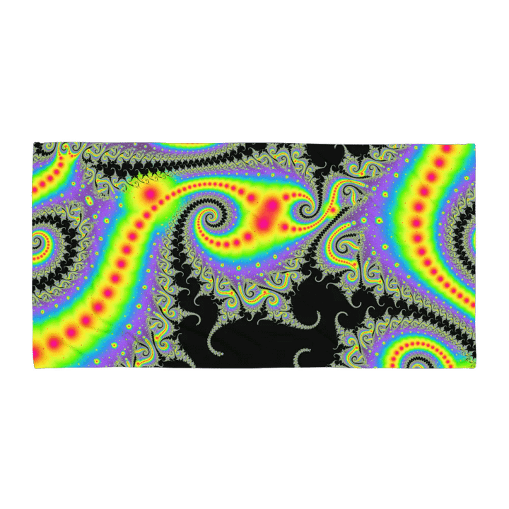 Fractal Bath Towel - Fluorescent Nebula product image (2)