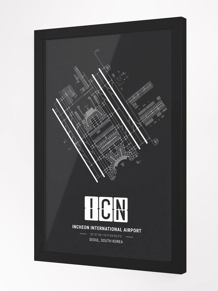 Framed Airport ICN Premium Map On Matt Paper product image (2)