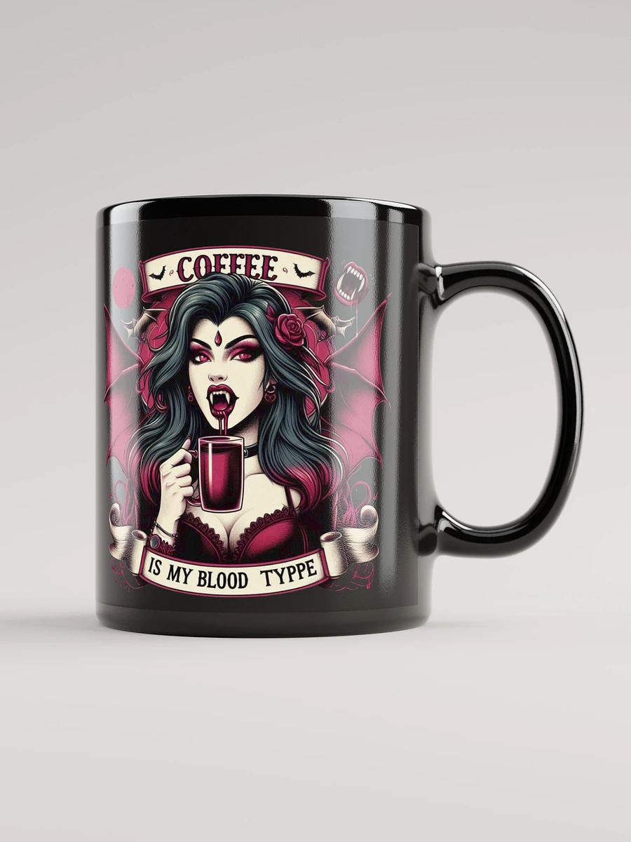 Coffee Is My Blood Type - Black Glossy Mug product image (1)