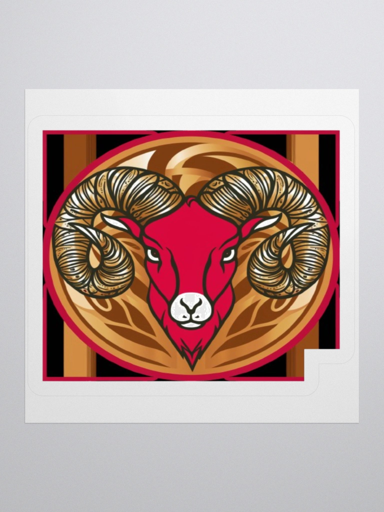 Aries Ram Framed Sticker product image (1)