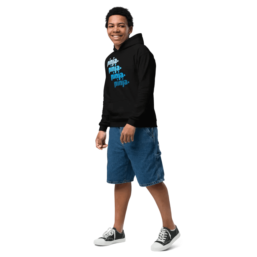 Blue Quad Ninja Kids Hoodie product image (8)