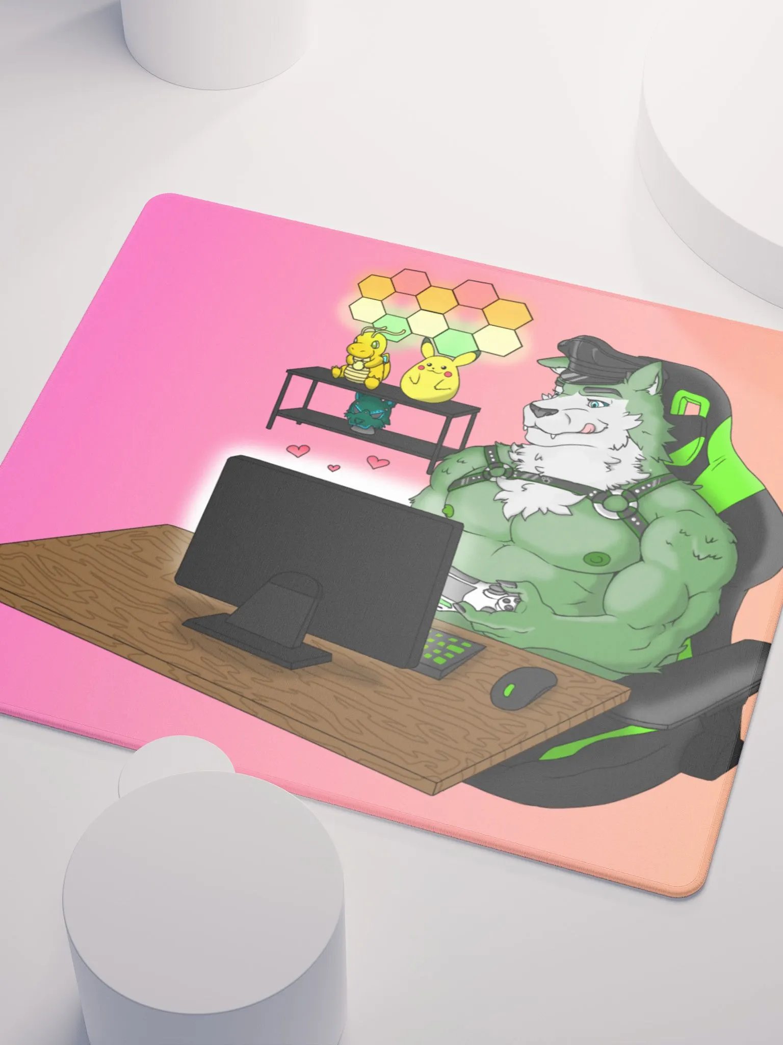 Cozy Wolf Dad Gaming Mouse Pad (Sunrise / Left) product image (6)