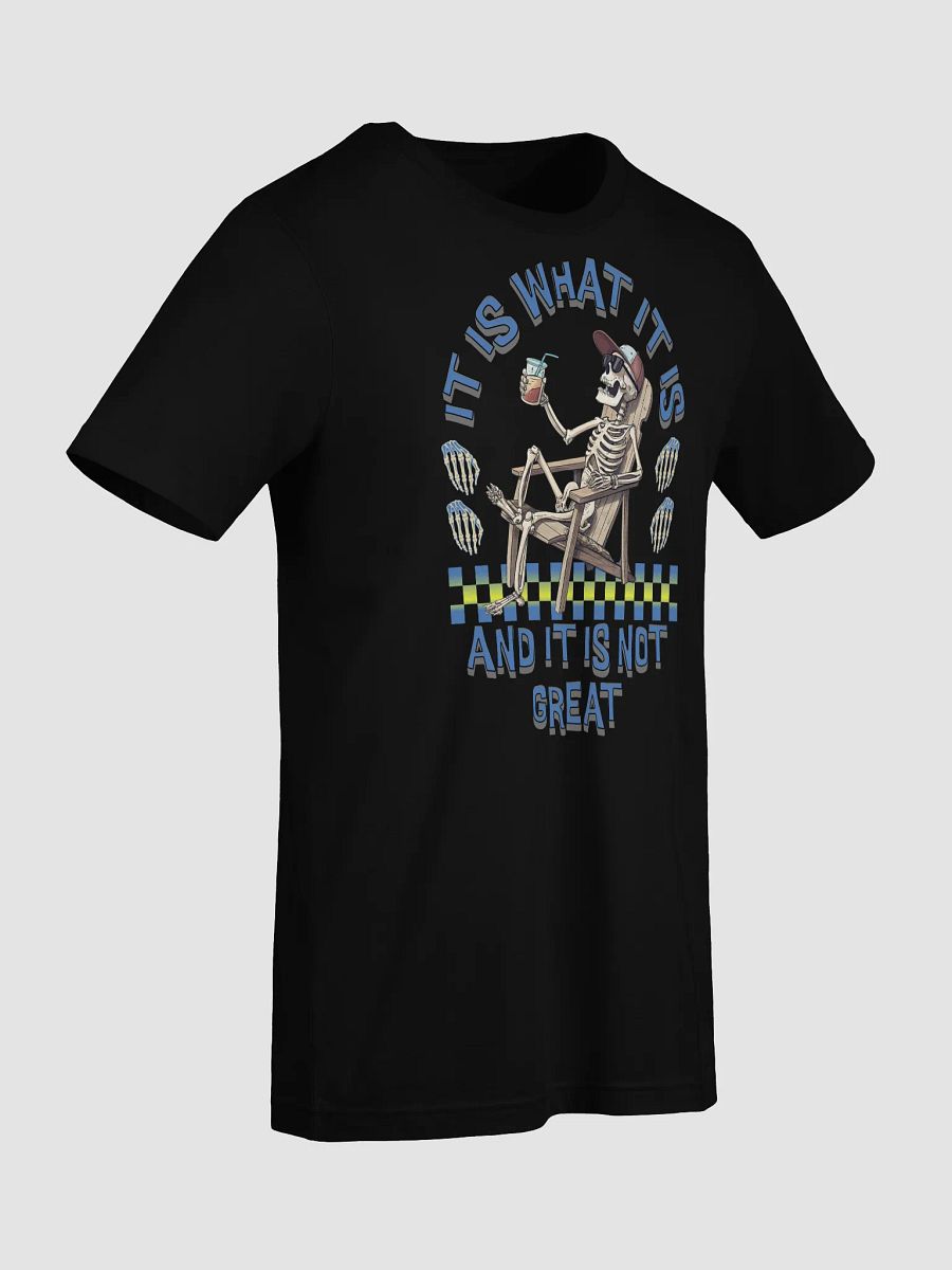 It Is What It Is And It Is Not Great Skeleton Chill Lounge Tee product image (4)