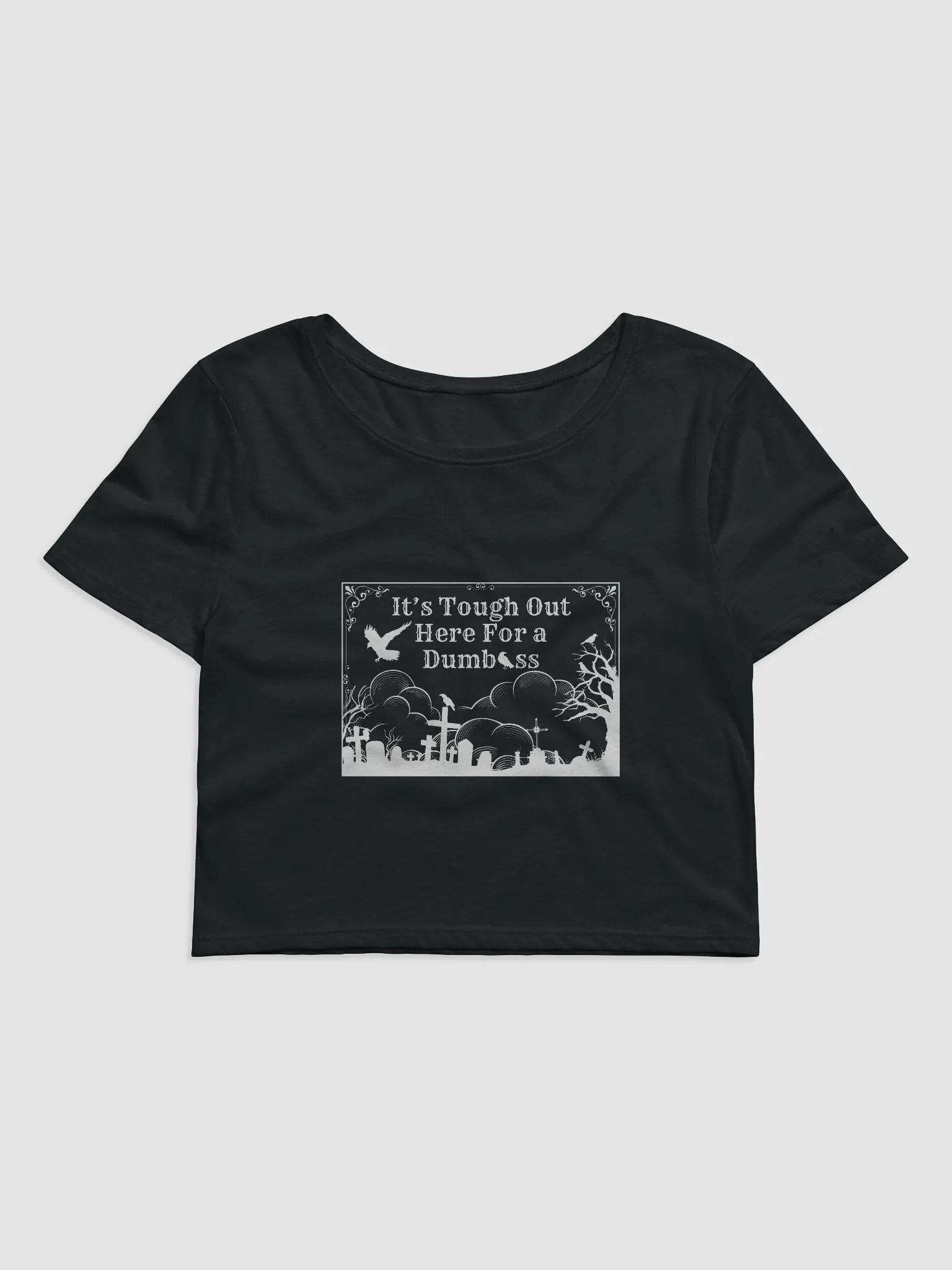 Tough Out Here Cropped Tee (White Design product image (1)