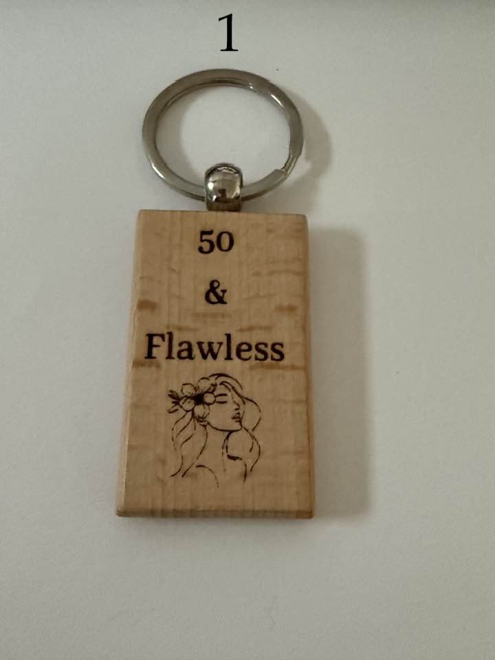 Milestone Birthday Wooden Engraved Keychains | Age 21–70 | Handmade Gift for Him or Her (4) product image (1)