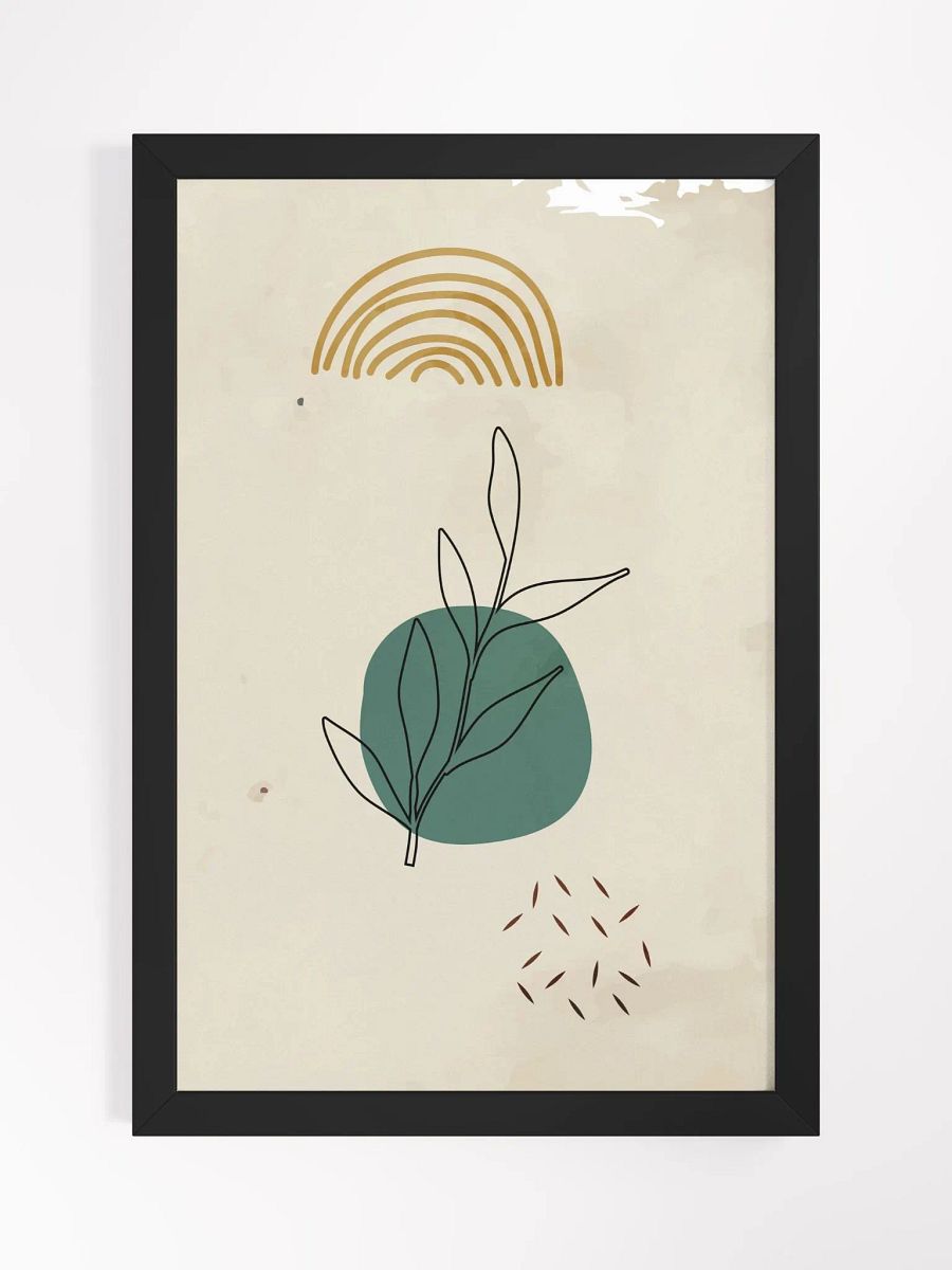 Modern Leaves Framed Art Print product image (6)
