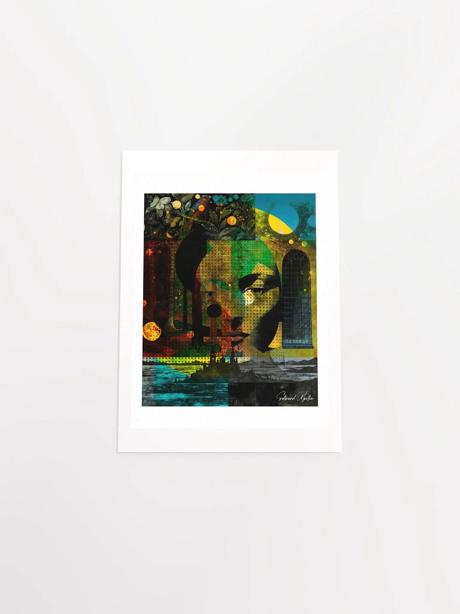 'Island Sanctuary' by Edward Martin- Mixed Media Collage-Celestial Muse Matte Poster product image (5)