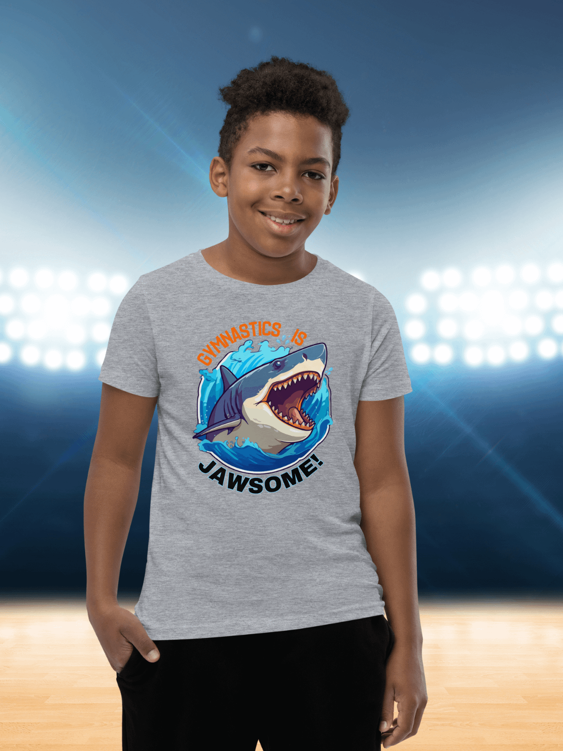 Gymnastics is Jawsome Boys Shark T-Shirt product image (5)