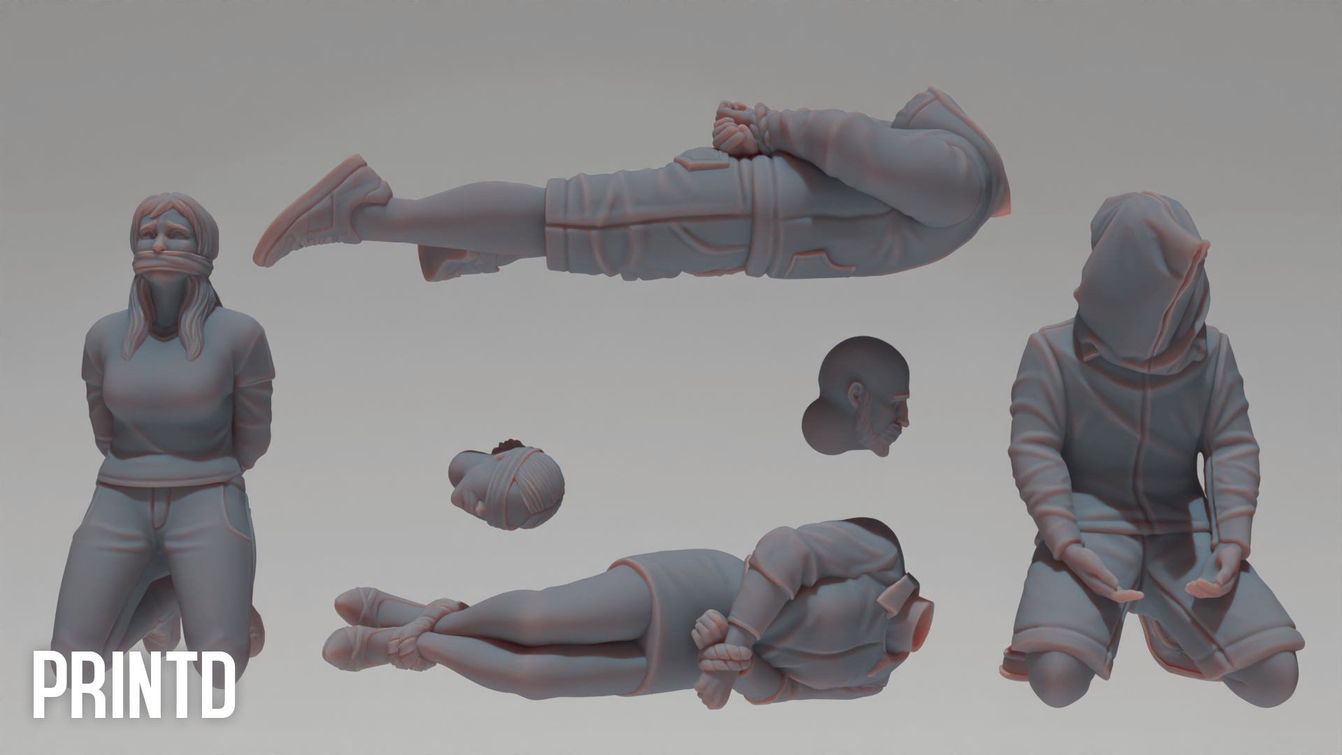 28mm Civilians - Modern Warfare Wargame Hobby Resin Scale Models product image (4)