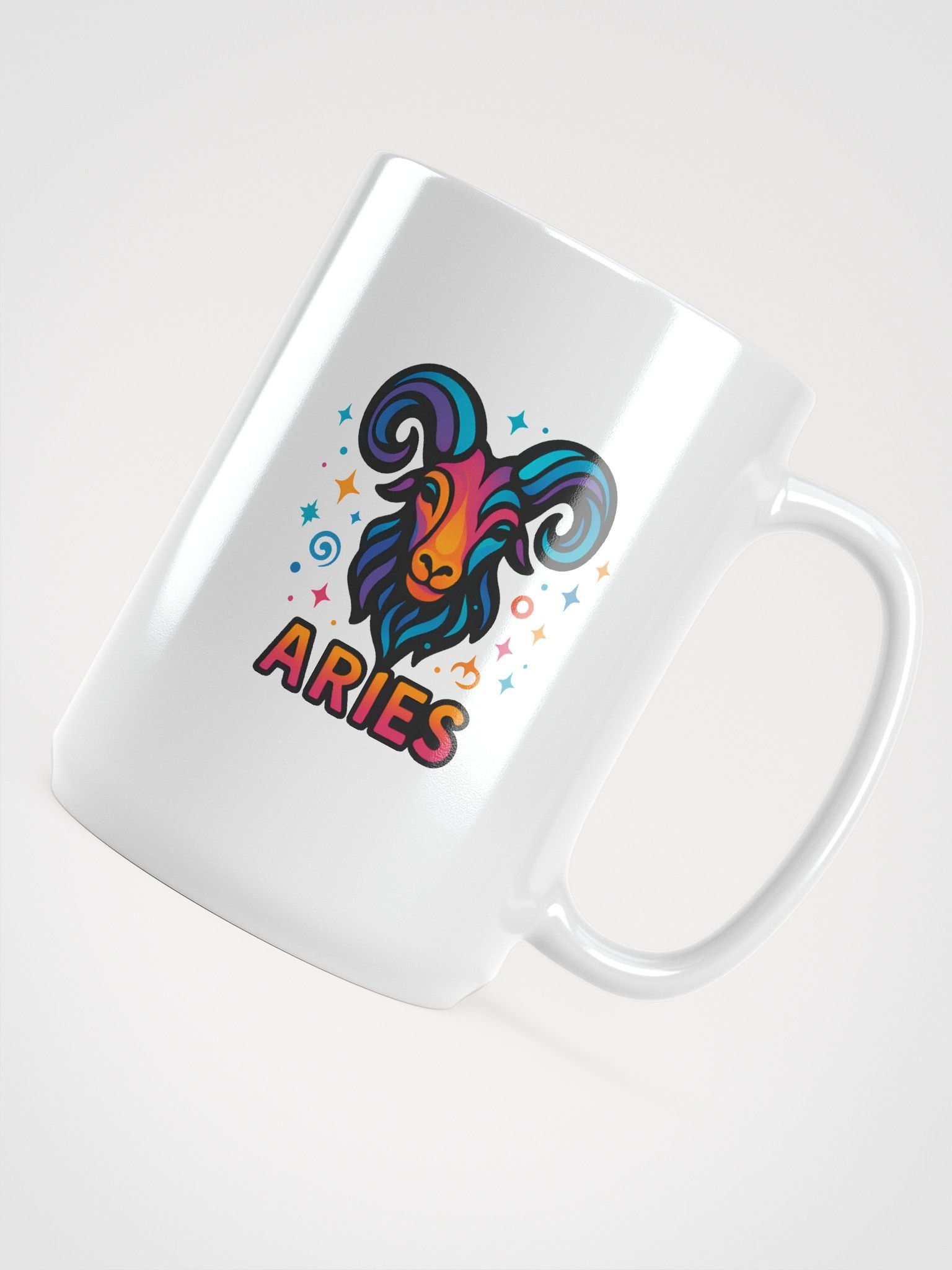 Aries Zodiac Sign Mug – Bold & Fiery Psychedelic Horoscope Design 1 product image (4)