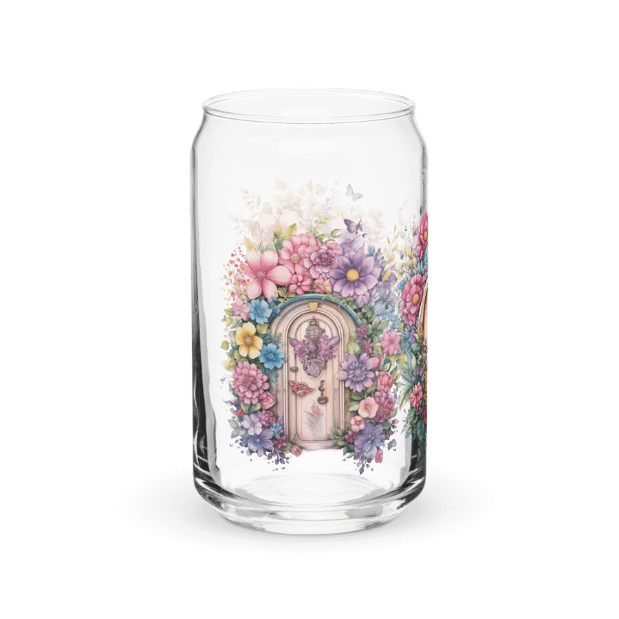 Floral Fairy Doorway Glass Can Sipper product image (10)