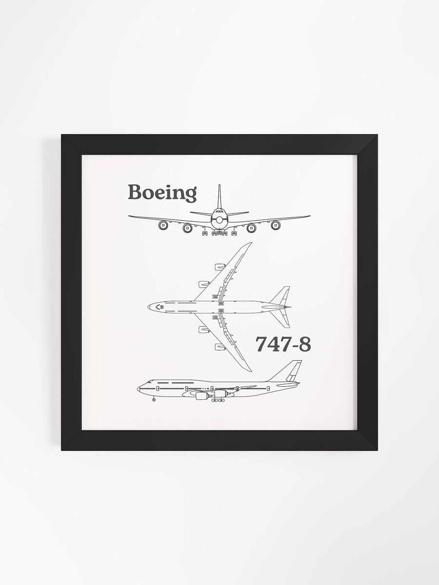 Boeing 747-8 Blueprint Framed Poster product image (1)