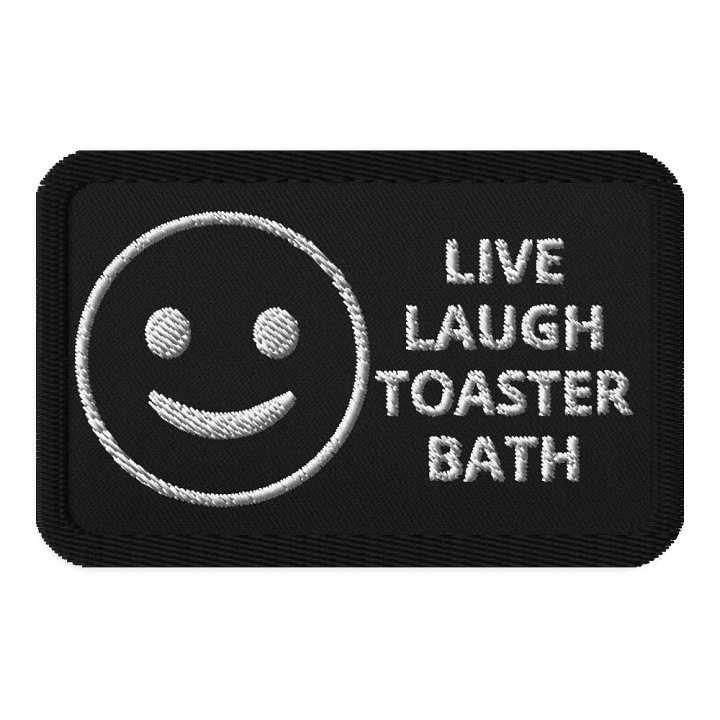 Side Quest Live, Laugh, Toaster Bath Iron On Patch (NO VELCRO) product image (1)