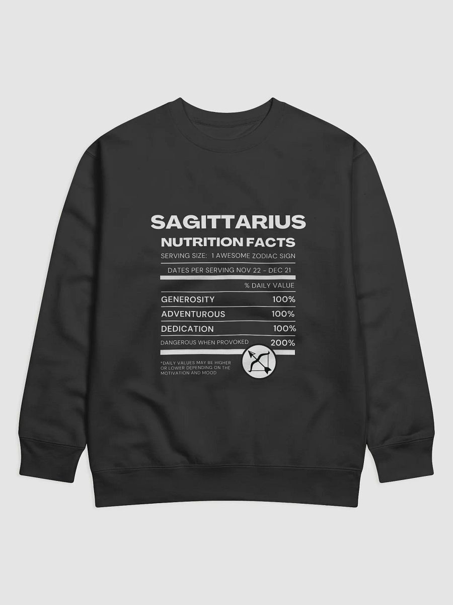 Sagittarius Nutrition Facts Sweatshirt product image (2)
