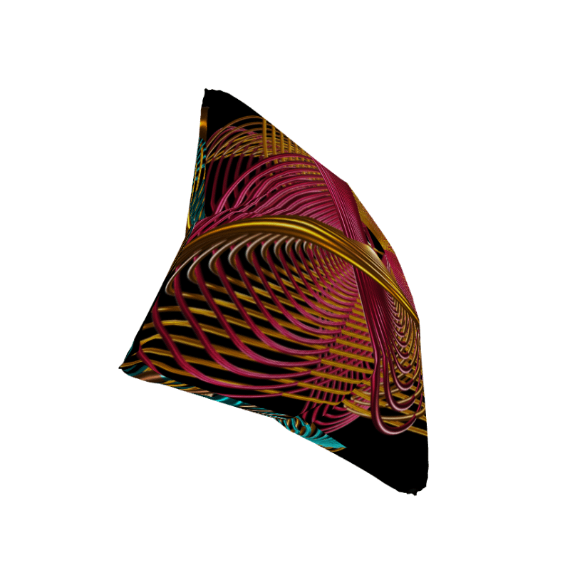 Oscilloscopic Dance 4+1 - Lissajous Figures Mathematical Art Pillow product image (4)