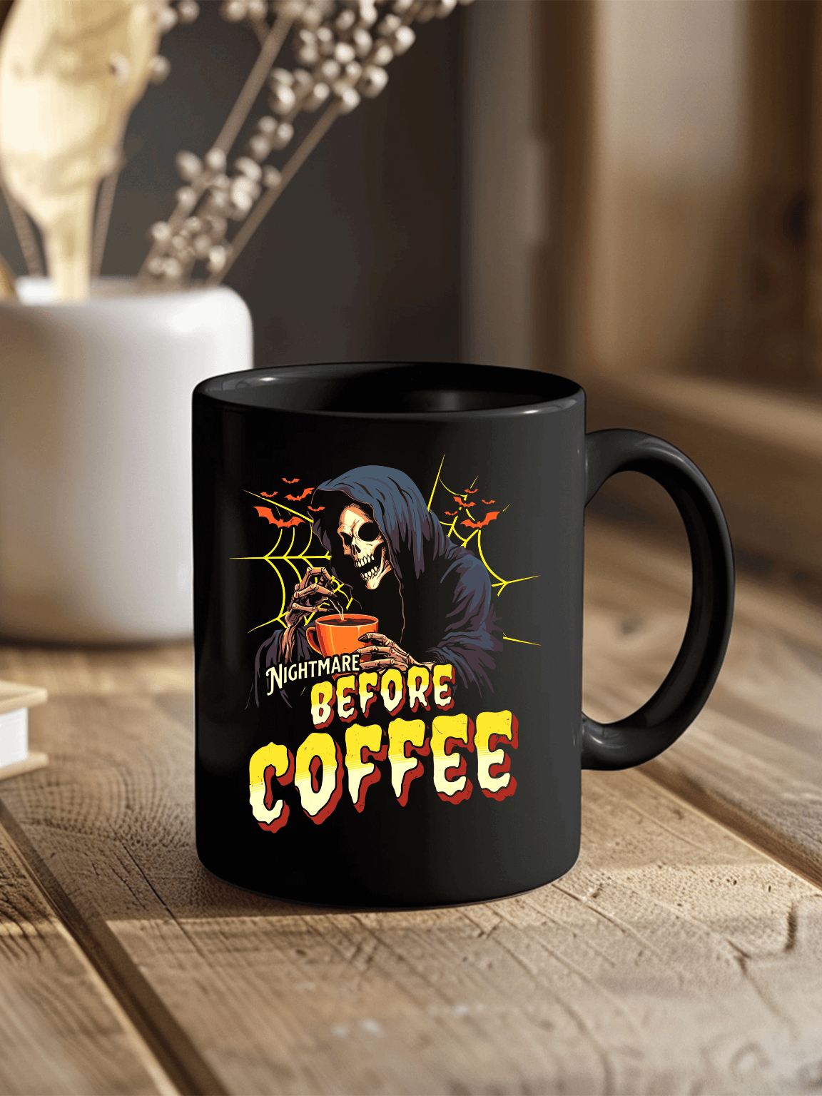 Skeleton Drinking Coffee Mug – 