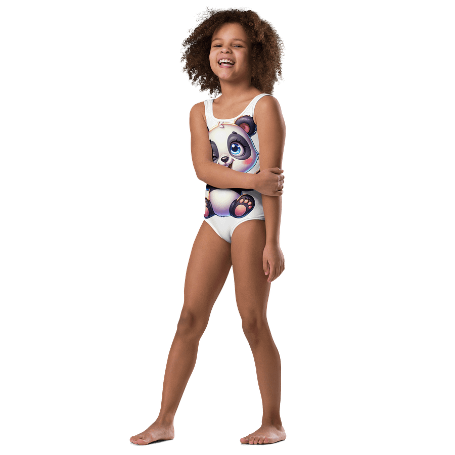 Cheerful Panda All-Over Kids Swimsuit product image (4)