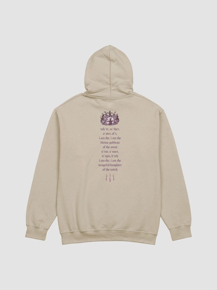 'Wh*re, M*ther, S*ster, Sl*t...' Burn Your Village Lyrics Hoodie (light colours / design on back) (colours available) product image (1)
