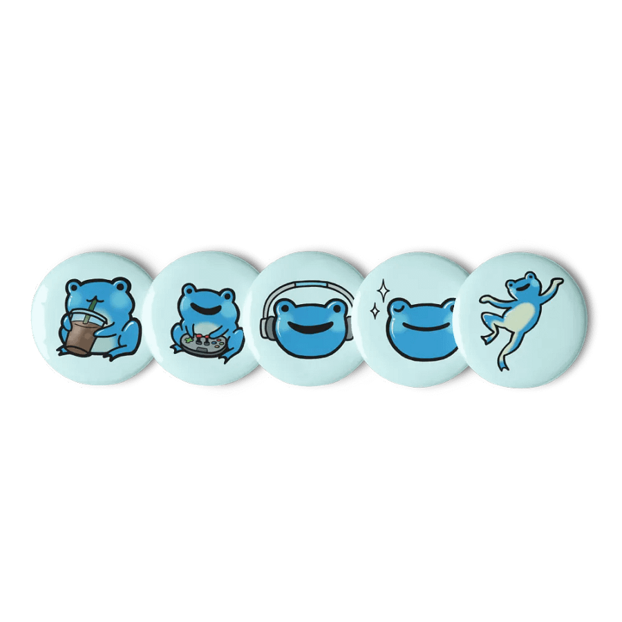 (5x) Happy Froge Pins product image (3)