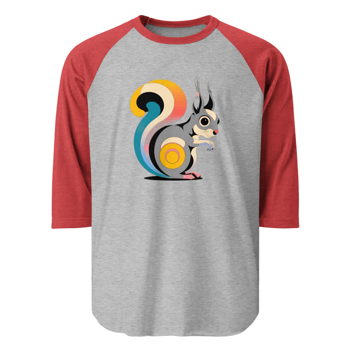 Spiral Tail Squirrel 3/4 Sleeve Tee product image (1)
