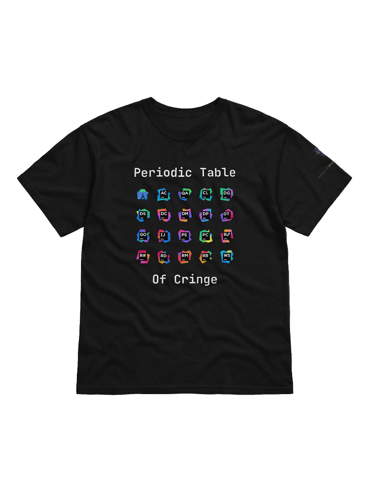 Jetbrains Periodic Table of Cringe T-shirt product image (1)