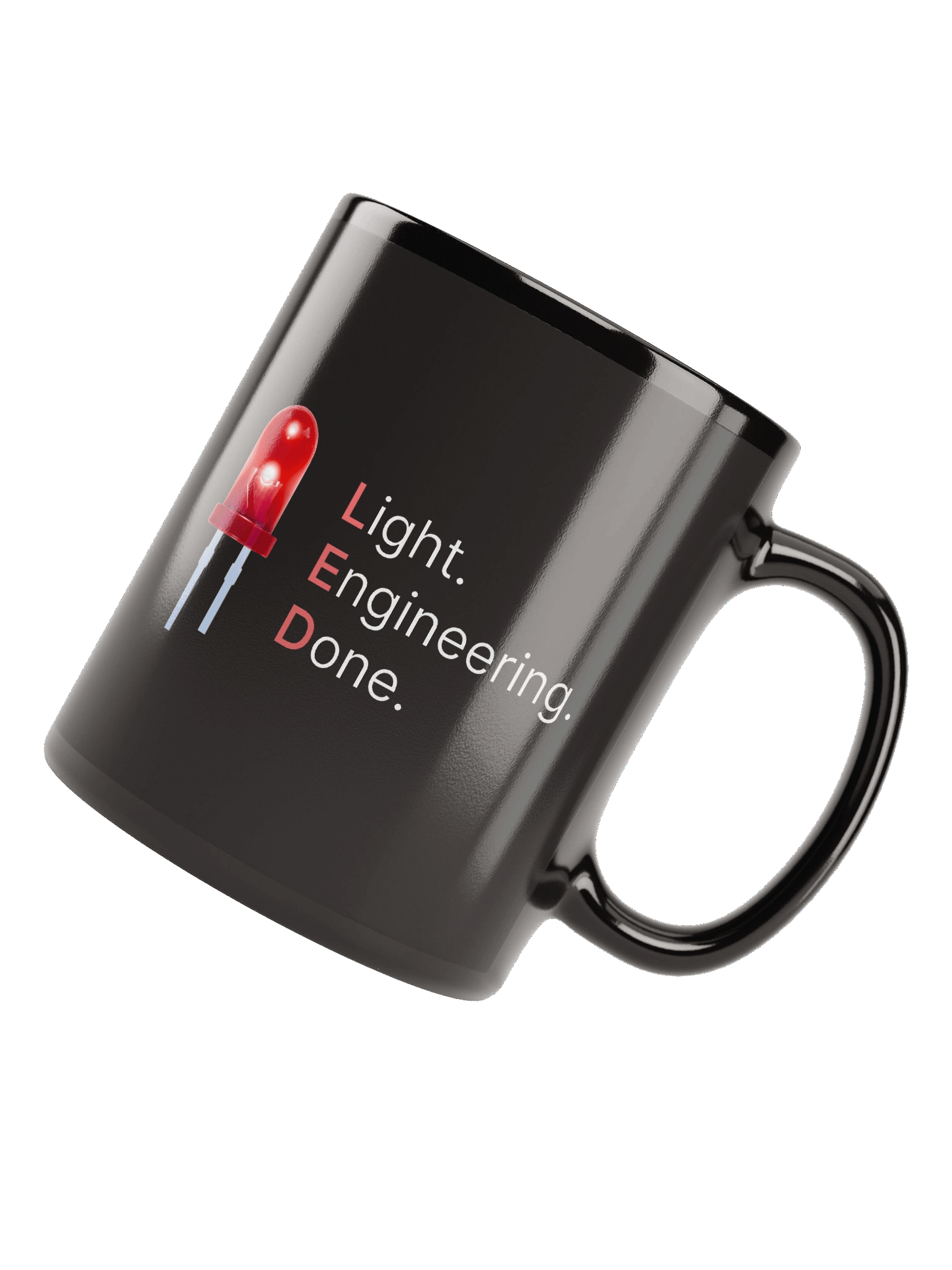 LED | Light. Engineering. Done. - Black Glossy Mug product image (4)