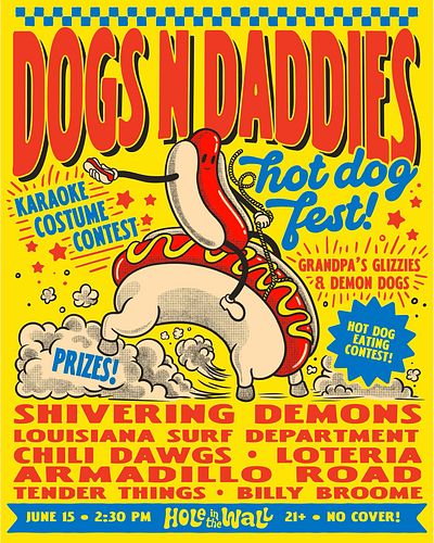 Who will eat the most dogs?
Who will win karaoke costume contest?
Who's your daddy?
Find out this Sunday 🌭

Mike will be slin...
