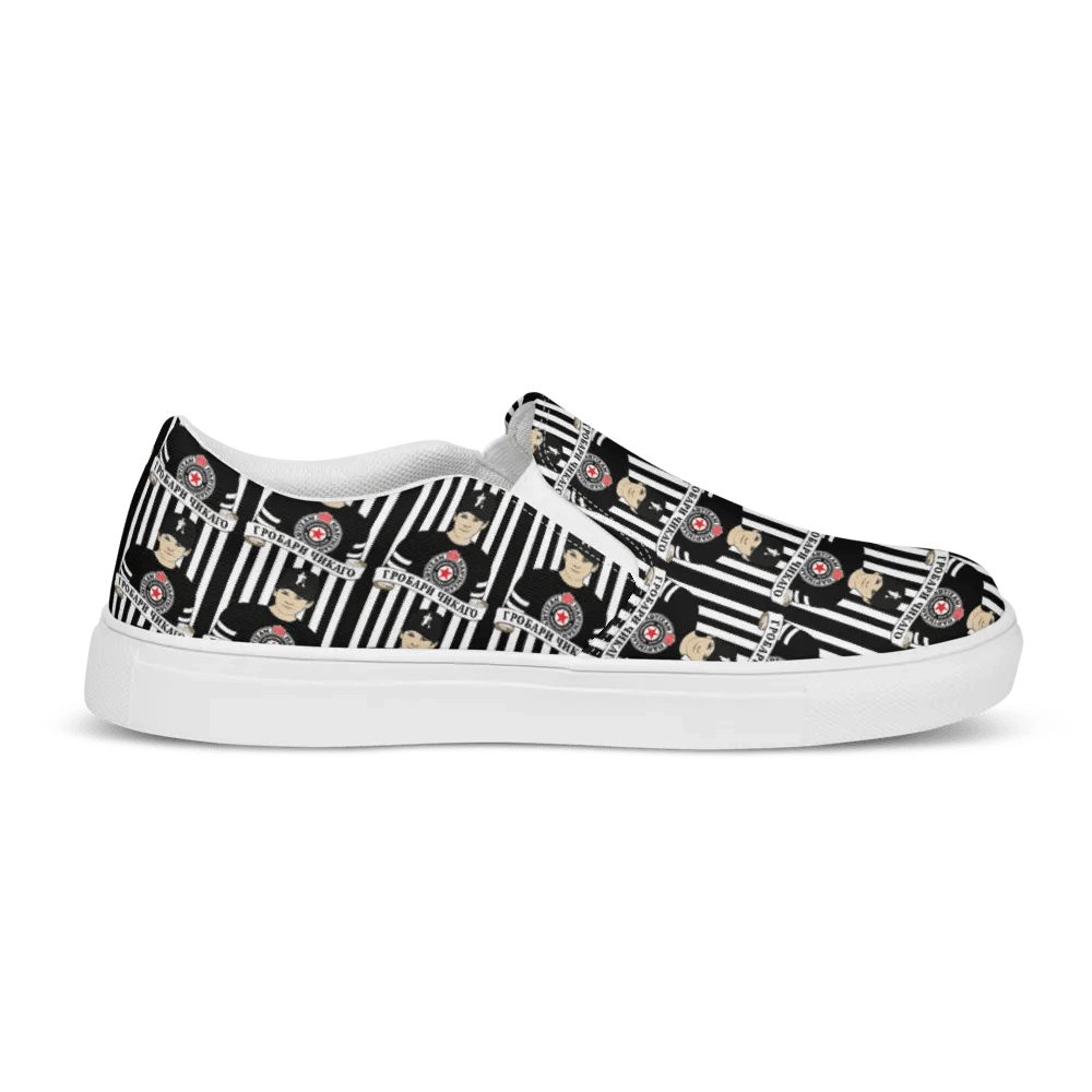 Grobari Čikago KK Partizan Women's Slip-On Canvas Shoes product image (5)