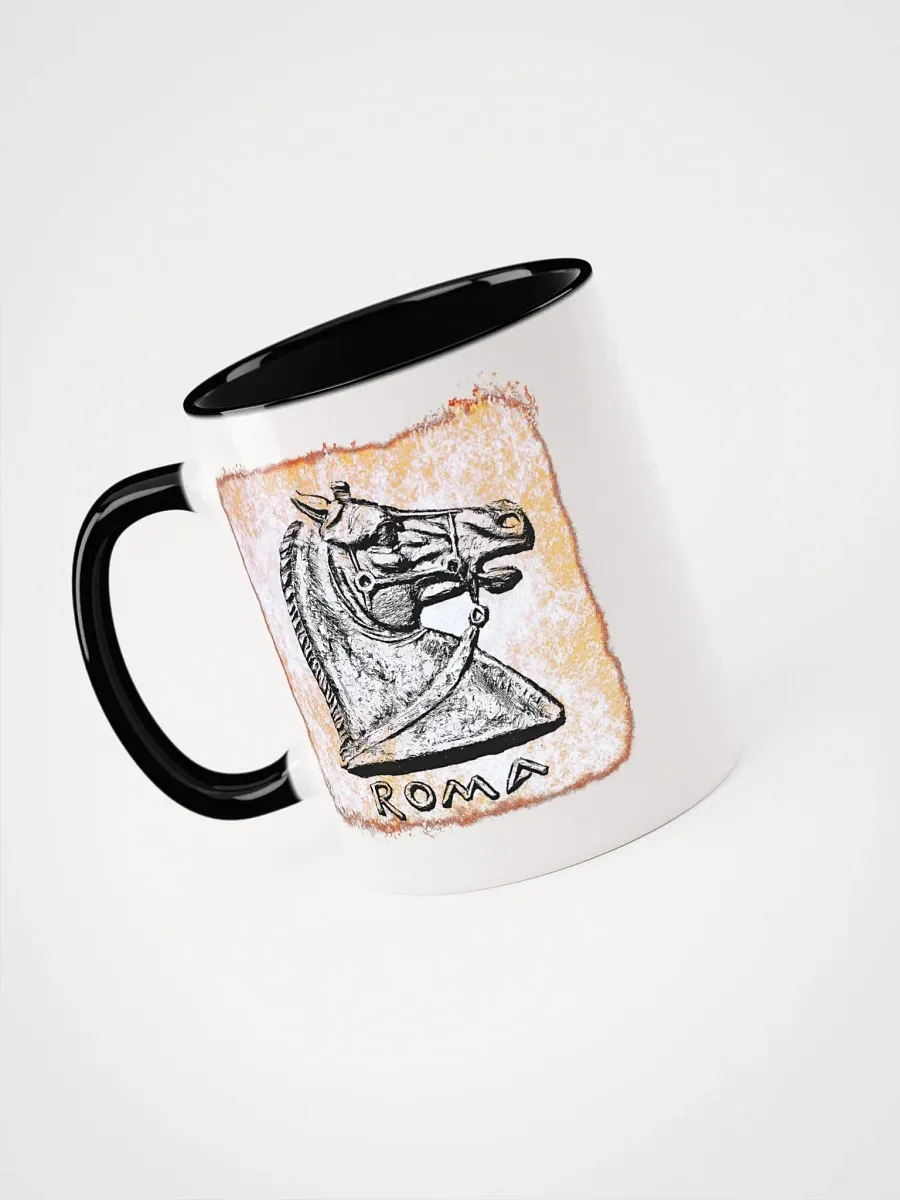 Roman She-Wolf Raising Forepaw and Horse Head Authentic Roman Art 3rd- 1st Centuries BC, Coffee & Tea Mug product image (2)